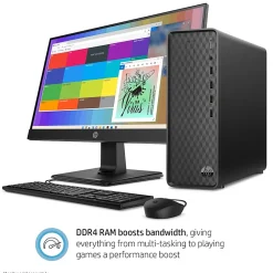 Best HP Slim Desktop Computer, Intel Core i3-1210, 8GB RAM, 256GB SSD, Mouse & Keyboard Included, Windows 11 Home