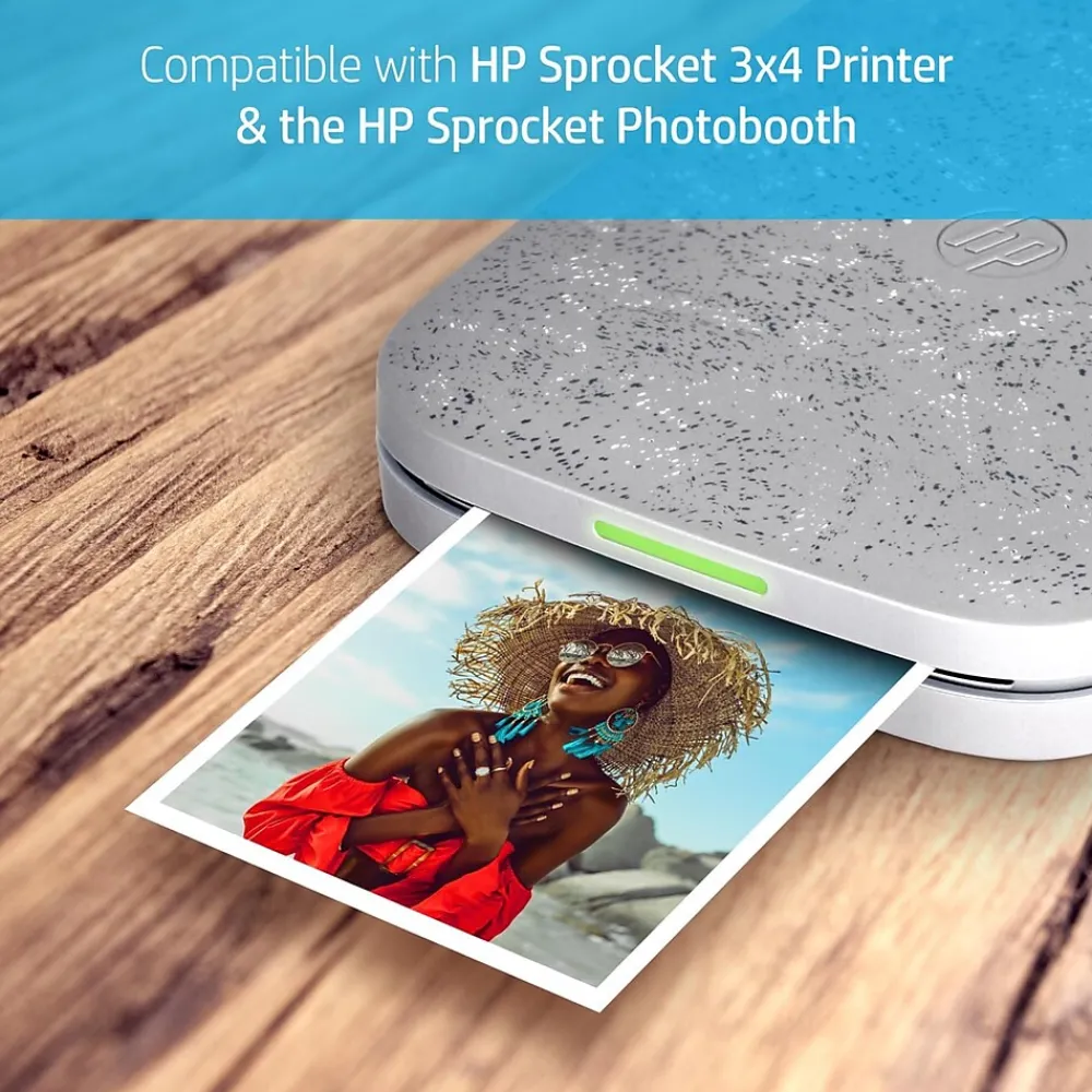 Photo Paper*HP Sprocket 3.5 x 4.25" Zink Sticky-Backed Photo Paper, 20 Sheets/Pack (IZ3X420)