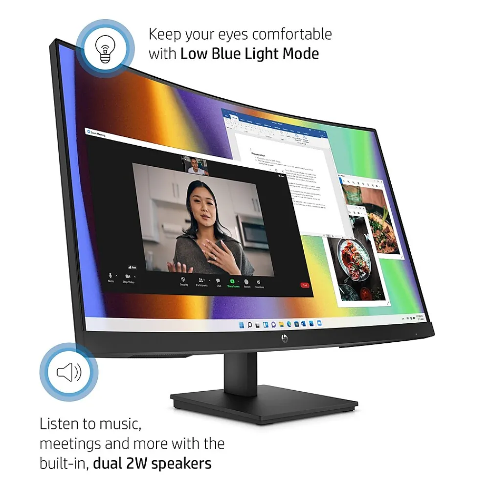 Hot HP V27c G5 27" Curved LCD Monitor, Black (65P60AA#ABA)