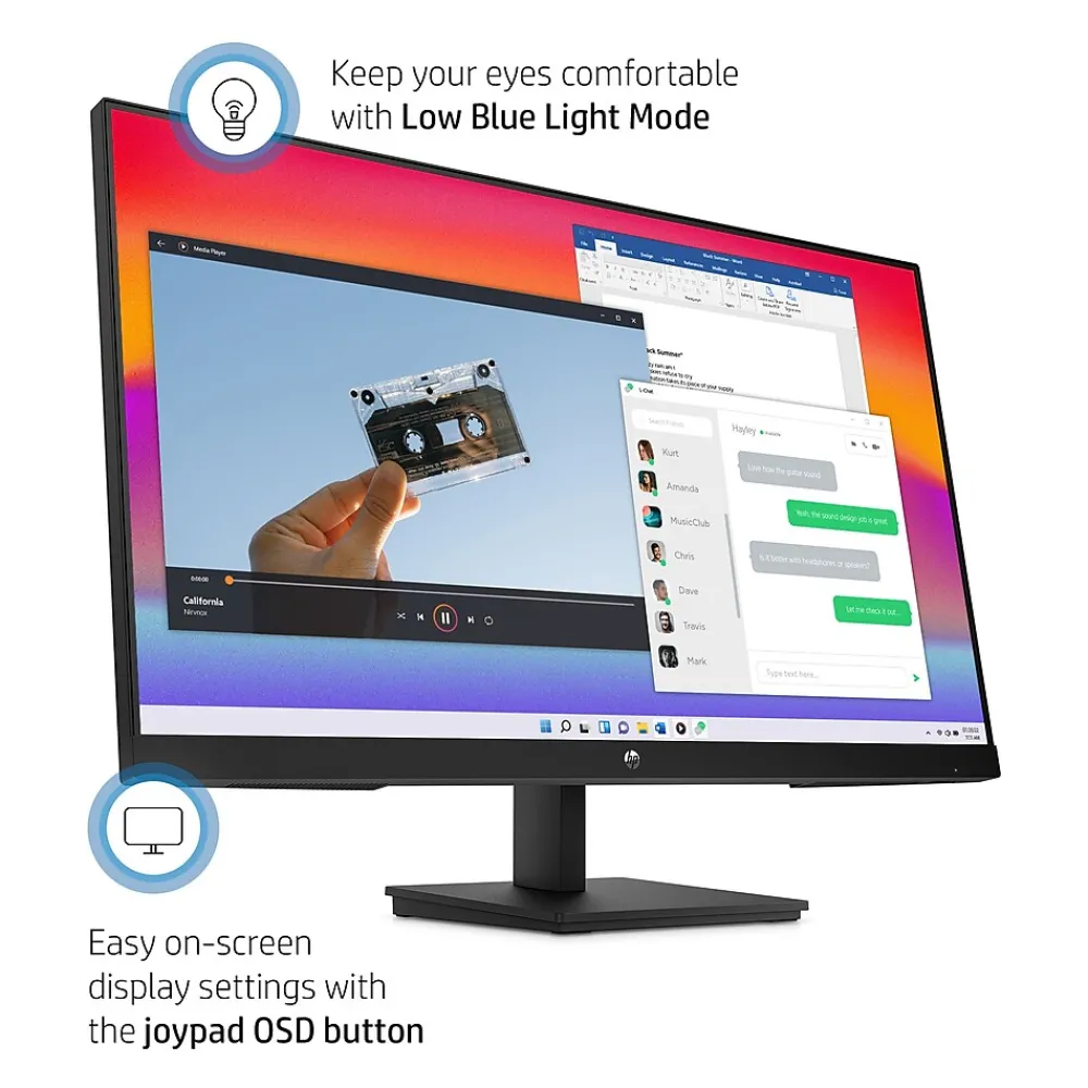 New HP V27i G5 27" LED Monitor, Black (65P64AA#ABA)