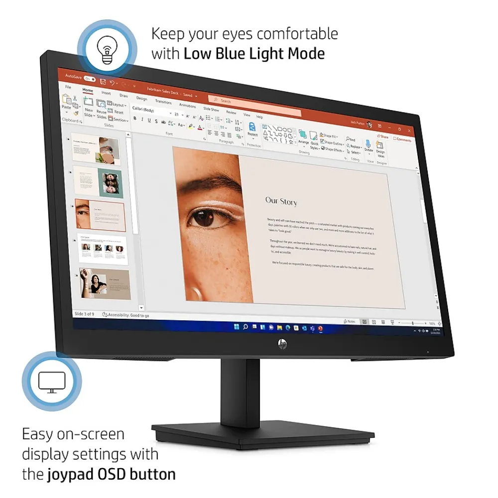 Online HP V22v G5 21.45" LED Monitor, Black (65P56AA#ABA)