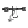 Clearance Humanscale Adjustable Dual Arms, Up to 28" Monitor, Silver (M82HBS)