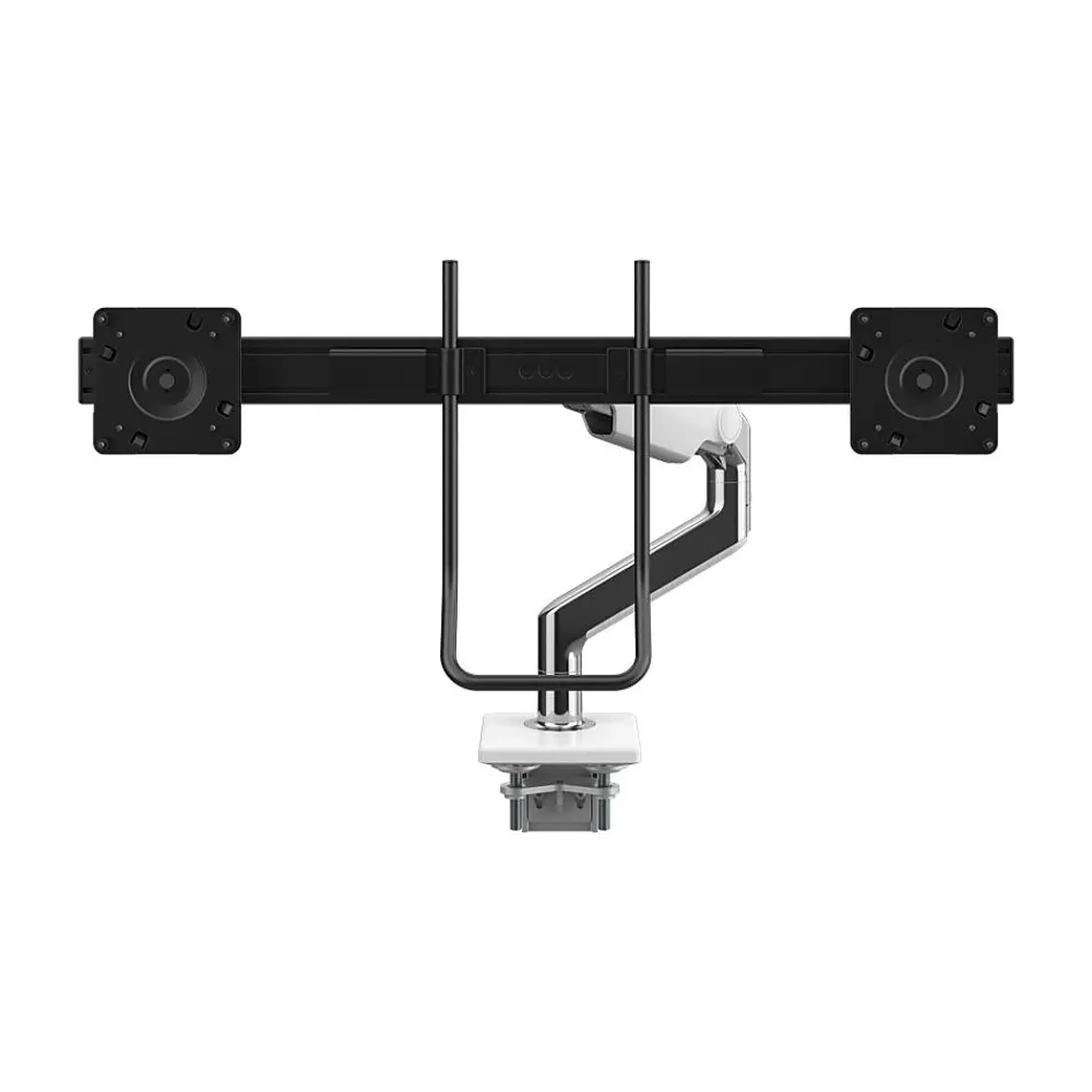 Discount Humanscale Adjustable Dual Arms, Up to 28" Monitor, Silver (M82HBW)