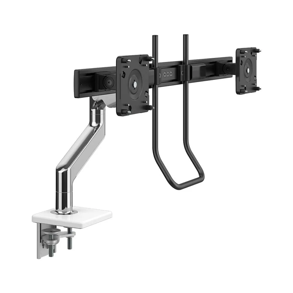 Discount Humanscale Adjustable Dual Arms, Up to 28" Monitor, Silver (M82HBW)