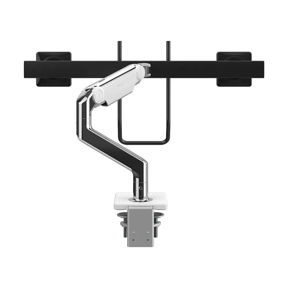 Discount Humanscale Adjustable Dual Arms, Up to 28" Monitor, Silver (M82HBW)