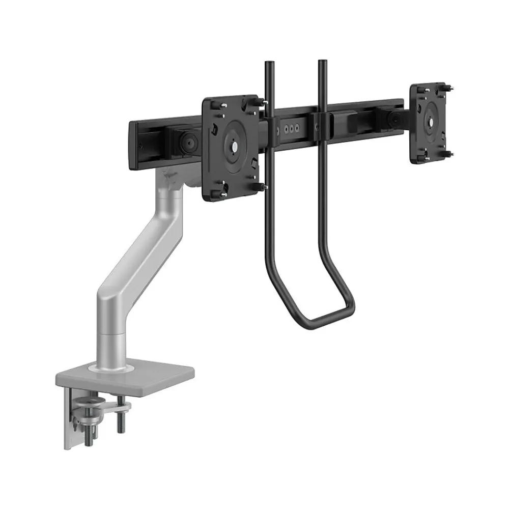 Best Humanscale Adjustable Dual Arms, Up to 28" Monitor, Silver (M82HGS)