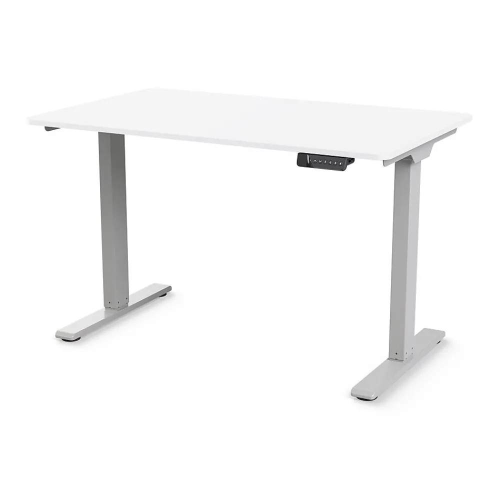 Standing Desks*Humanscale eFloat Go 2.0 58"W Electric Rectangular Adjustable Standing Desk, White (FYH12TS3060WH)