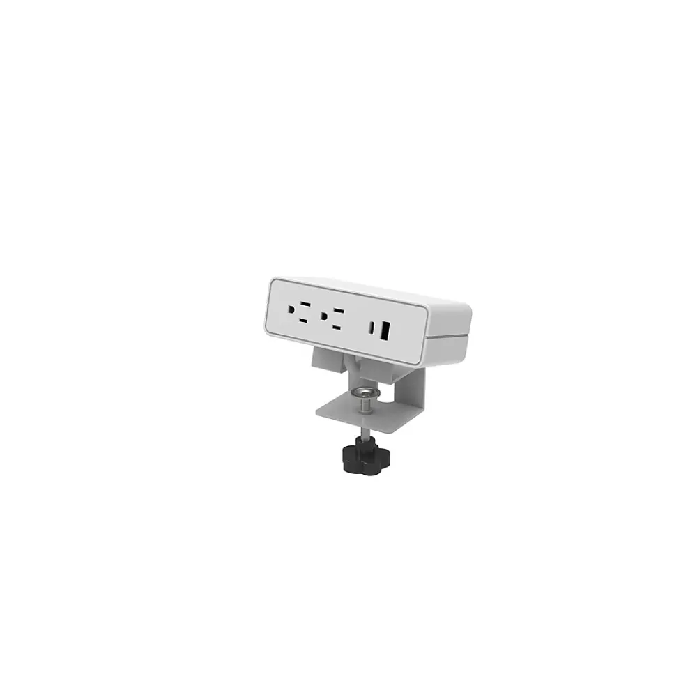Humanscale NeatHub 2-Outlet, 2-USB Port Power Strip, 68" Cord, White (NH1NAPPCAW)