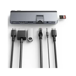 Hyper Products HyperDrive Duo Pro 7-Port USB Type-C Hub, Space Gray (HD575-GRAY)