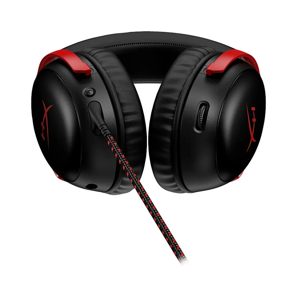 Hot HyperX Cloud III Noise Canceling Stereo Gaming Headset, USB, 3.5mm, Black/Red (727A9AA)