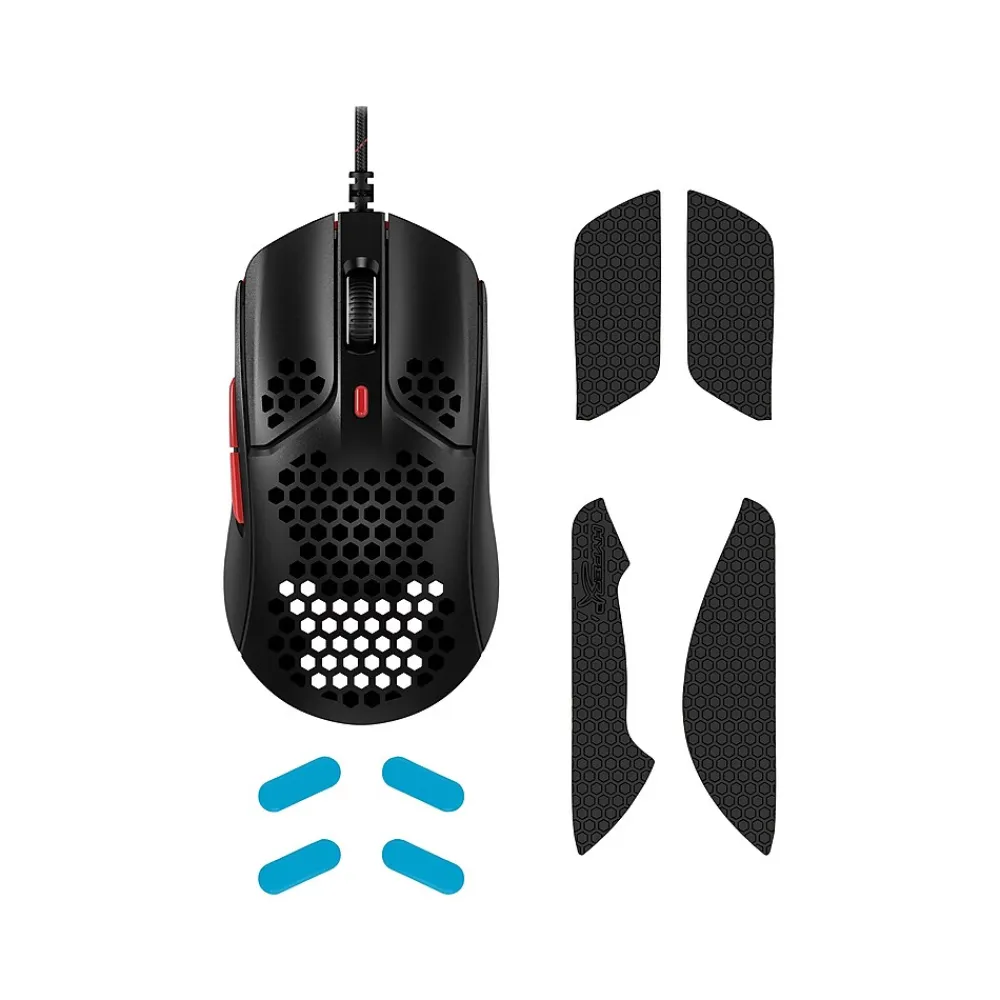 New HyperX Pulsefire Haste Optical USB Gaming Mouse, Black/Red (4P5E3AA)