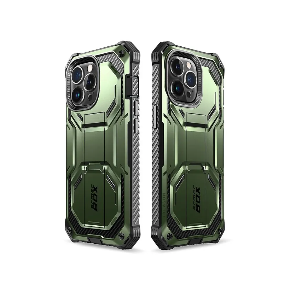 i-Blason Armorbox Dark Green Rugged Case for iPhone 14 Pro (iPhone2022Pro-6.1-Armorbox-SP-Guldan)