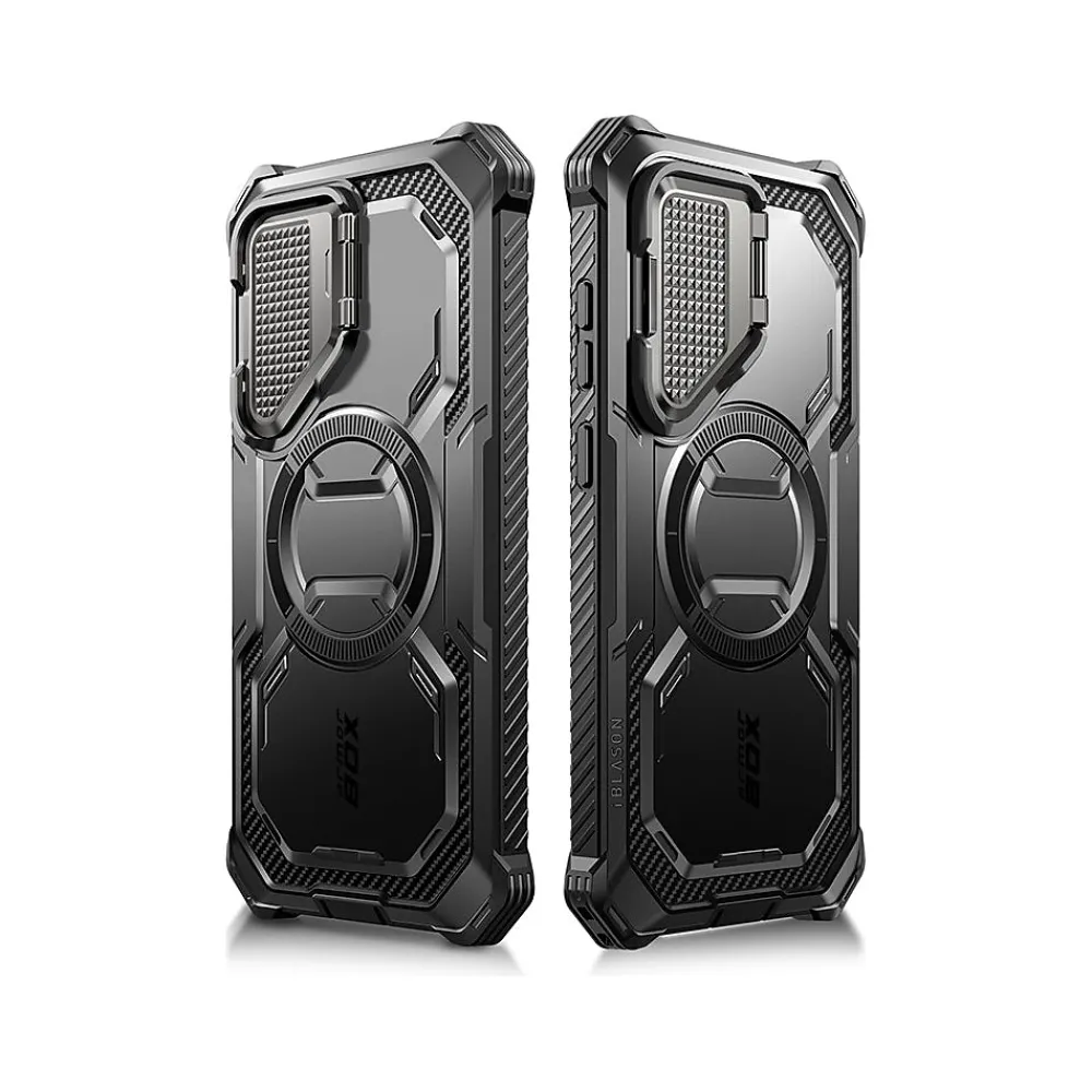 i-Blason ArmorBox MagSafe Rugged Case for Samsung Galaxy S24, Shock Absorbing, Black (GS24ABSPBK)