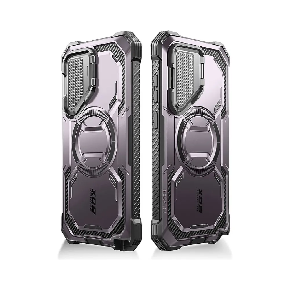 i-Blason Armorbox MagSafe Rugged Case for Samsung Galaxy S24 Ultra, Shock-Absorbing, Purple