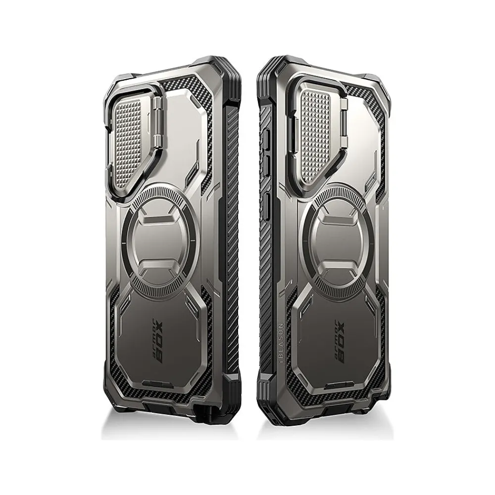 i-Blason Armorbox MagSafe Rugged Case for Samsung Galaxy S24 Ultra, Shock-Absorbing, Titan Gray