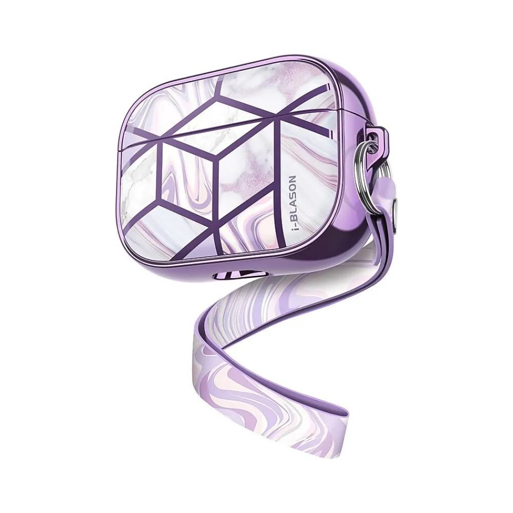 Cosmo Case for Apple AirPods Pro, Marble Purple (AirPodsPro2019-Cosmo-Ameth)<i-Blason Outlet