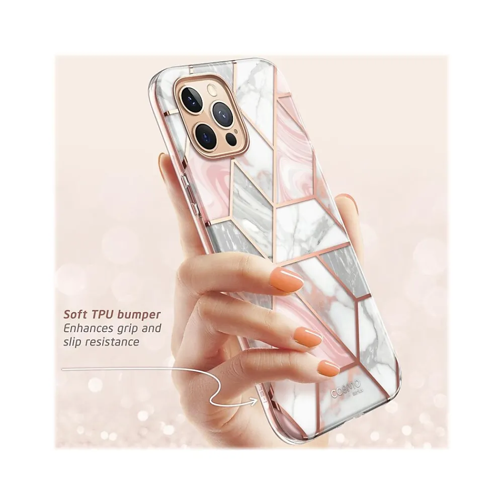 i-Blason Cosmo MagSafe Rugged Case for iPhone 12 Pro Max, Marble Pink (iPhone2020-6.7-Cosmo-SP-Marble)