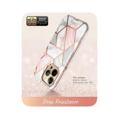 i-Blason Cosmo Marble Pink Case for iPhone 14 Pro Max (iPhone2022Pro-6.7-Cosmo-SP-Marble)