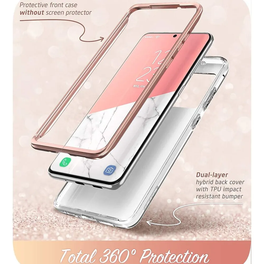 i-Blason Cosmo Series White Marble Case for Galaxy S20 Ultra (S20UL-COSM-MAR)