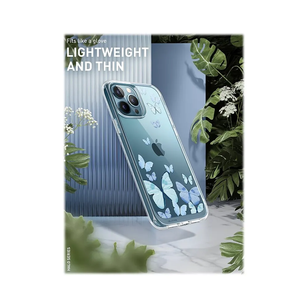 i-Blason Halo Butterfly Blue Snap Case for iPhone 13 Pro Max (iPhone2021-6.7-Halo-F)