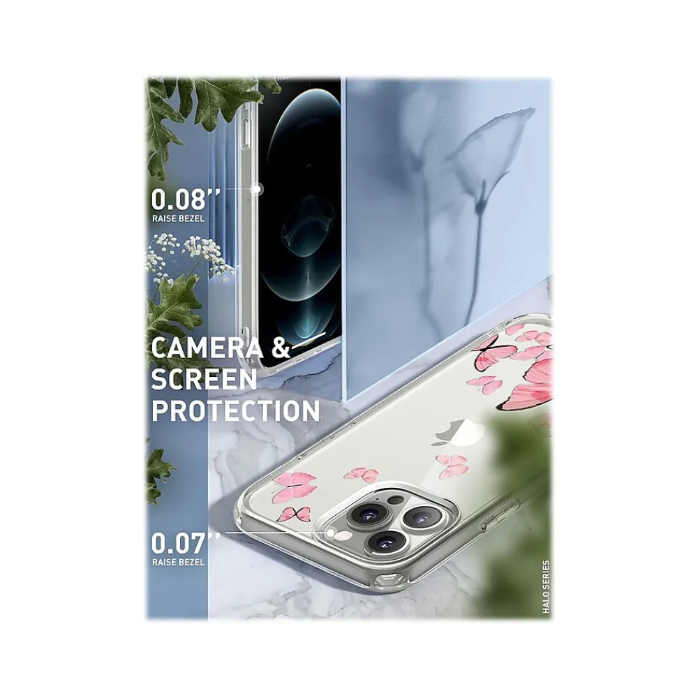 i-Blason Halo Butterfly Pink Snap Case for iPhone 13 Pro Max (iPhone2021-6.7-Halo-E)