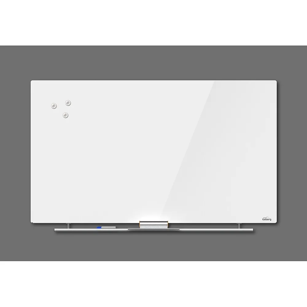 Dry Erase*ICEBERG Clarity Magnetic 36"x62" Glass Dry Erase Board (31193)