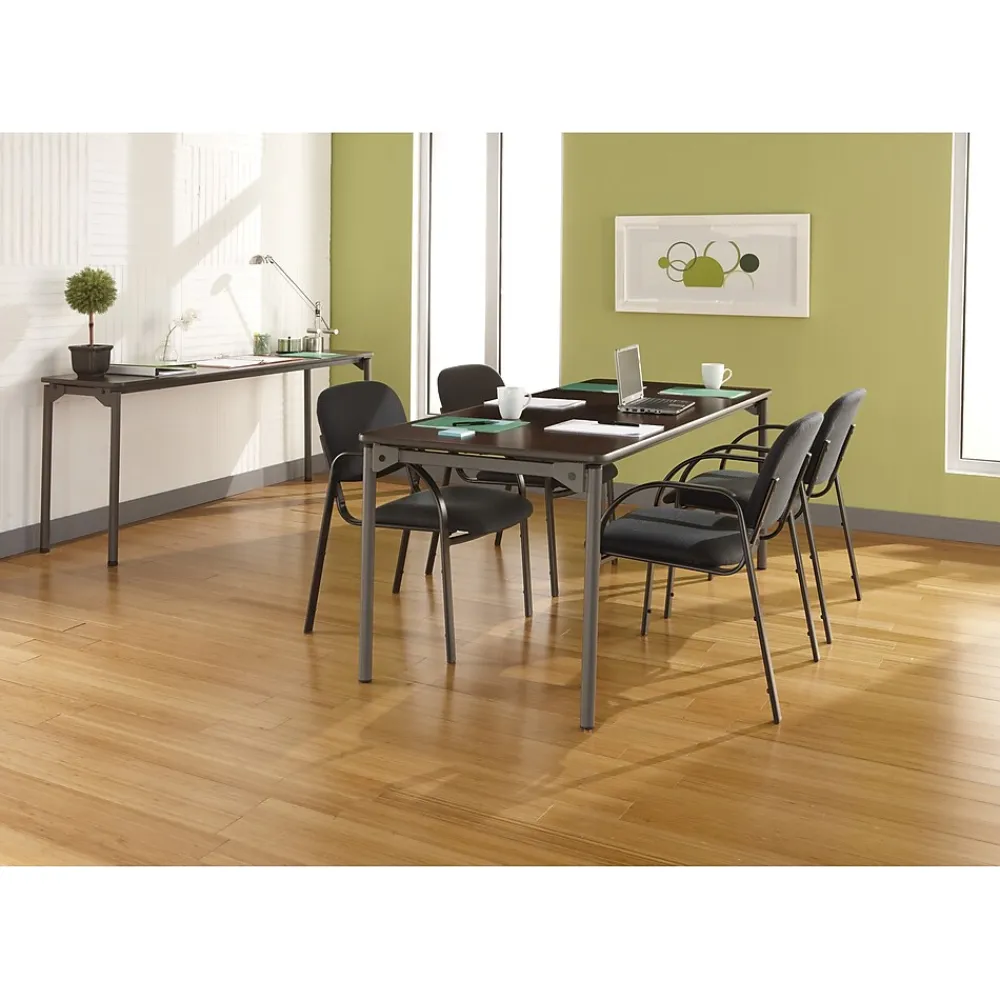 Folding Tables*ICEBERG Maxx Legroom Rectangular Folding Table, Walnut, 29 1/2"H x 72"W x 30"D