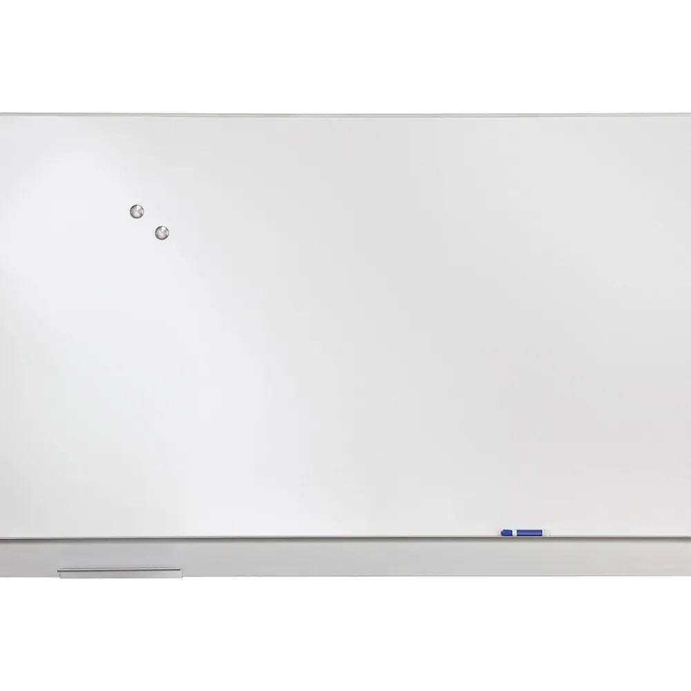 Dry Erase*ICEBERG Polarity Steel Dry-Erase Whiteboard, Aluminum Frame, 6' x 4' (31260)