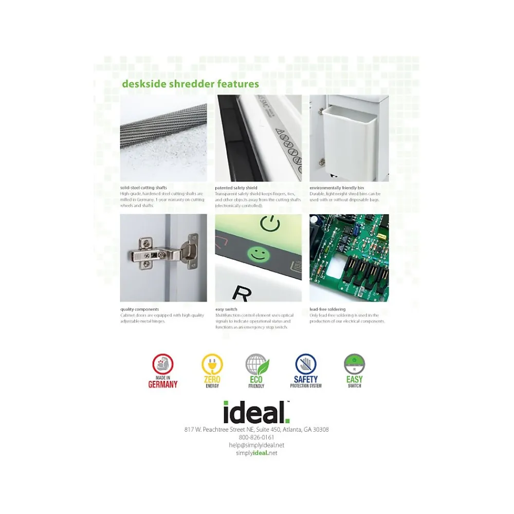 IDEAL 2445 P-7 Security 14 Sheet Super Micro Cut Commercial Shredder (IDEDSH0067H)