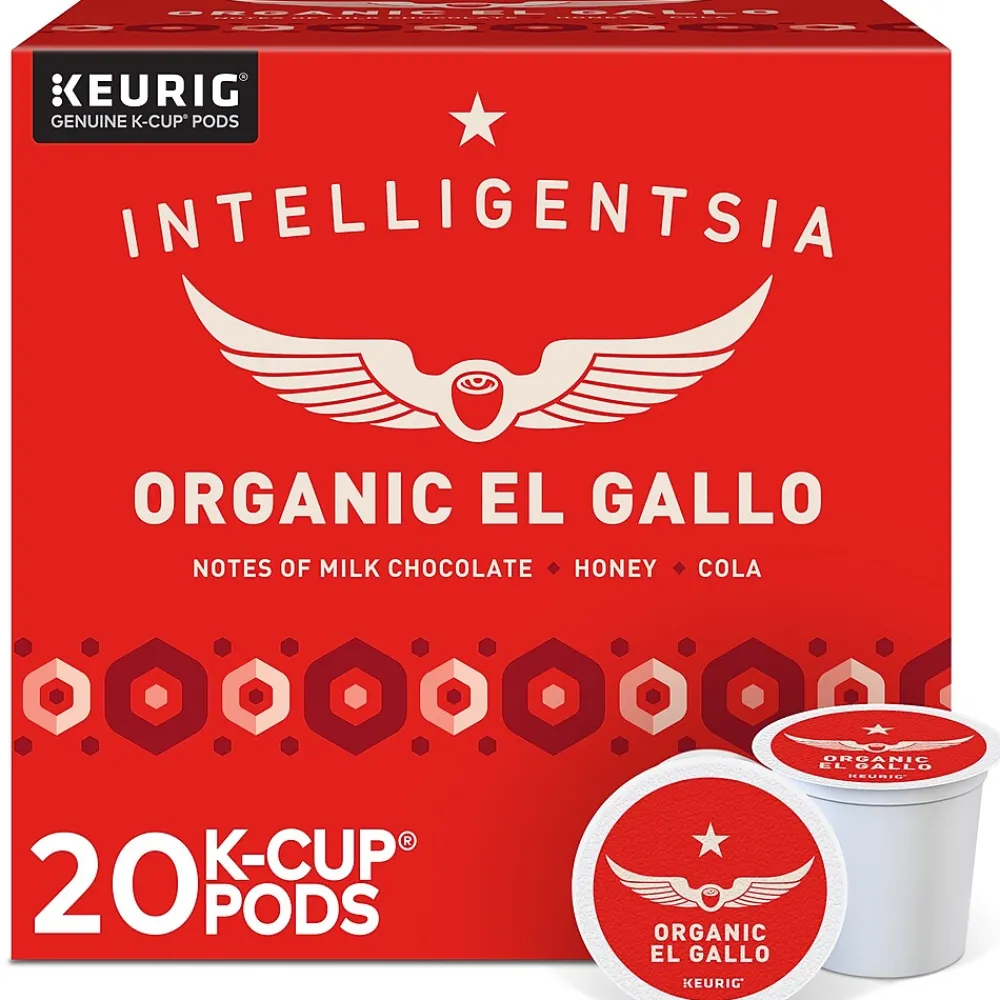 Intelligentsia Organic El Gallo Coffee Keurig® K-Cup® Pods, Light Roast, 20/Box (5000371867)