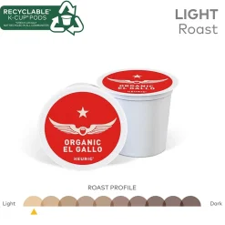 Intelligentsia Organic El Gallo Coffee Keurig® K-Cup® Pods, Light Roast, 20/Box (5000371867)