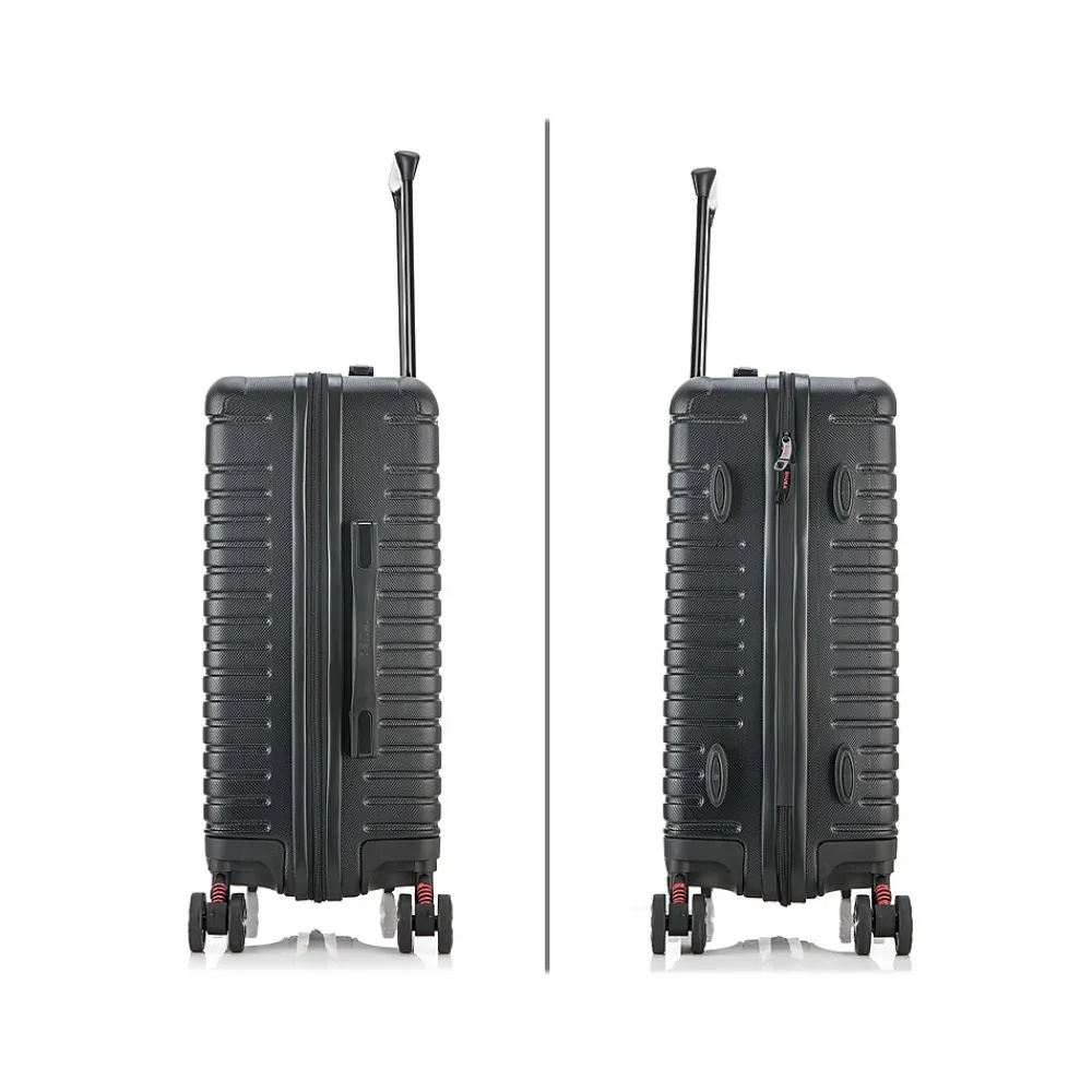 Deep 20" Hardside Carry-On Suitcase, 4-Wheeled Spinner, Black (IUDEE00S-BLK)<InUSA Outlet