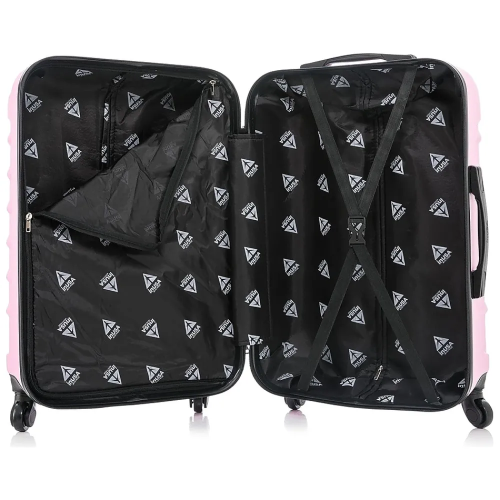 Endurance 3-Piece Hardside Spinner Luggage Set, Pink (IUENDSML-PNK)<InUSA New
