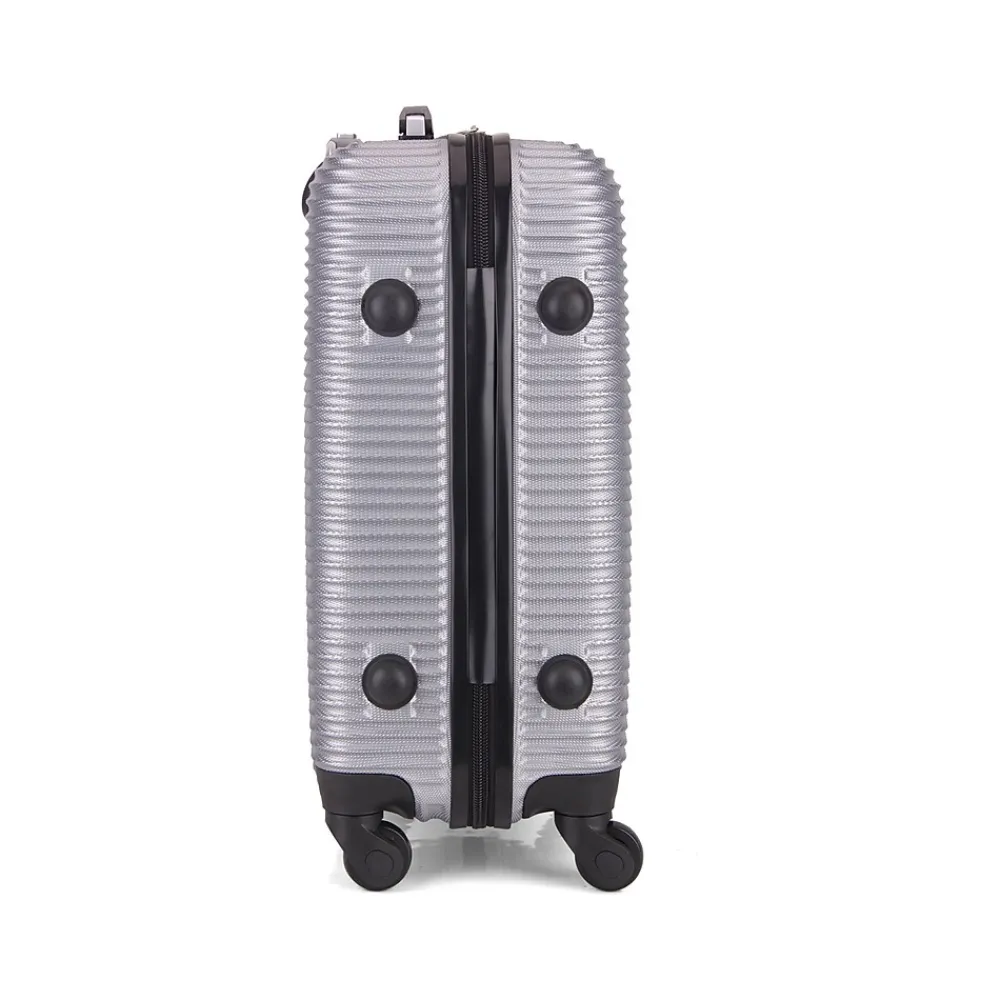 Royal 20" Hardside Carry-On Suitcase, 4-Wheeled Spinner, Silver (IUROY00S-SIL)<InUSA Online