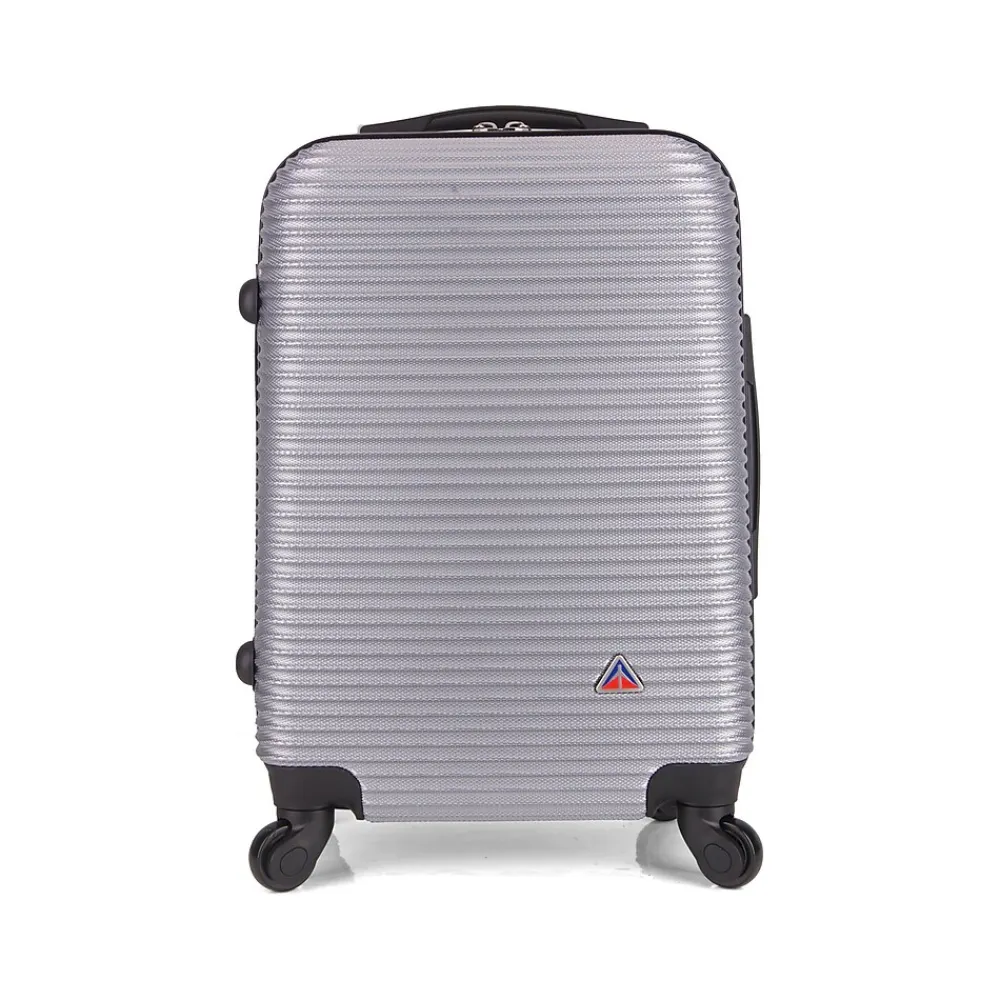 Royal 20" Hardside Carry-On Suitcase, 4-Wheeled Spinner, Silver (IUROY00S-SIL)<InUSA Online