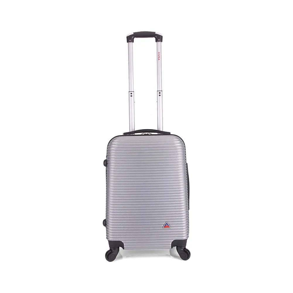 Royal 20" Hardside Carry-On Suitcase, 4-Wheeled Spinner, Silver (IUROY00S-SIL)<InUSA Online