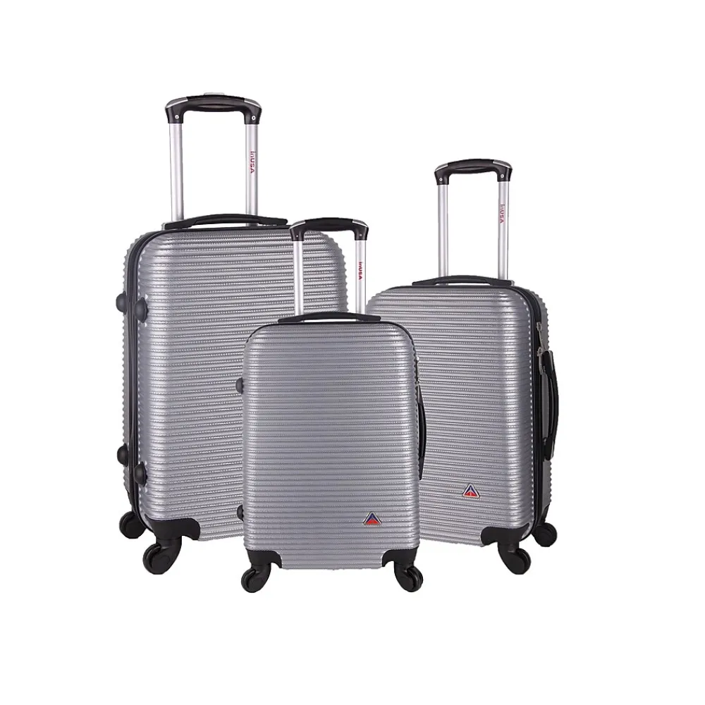 Royal 3-Piece Hardside Spinner Luggage Set, Silver (IUROYSML-SIL)<InUSA Clearance