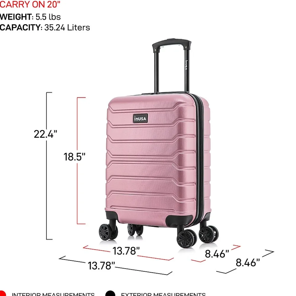 Trend 20" Hardside Carry-On Suitcase, 4-Wheeled Spinner, Rose Gold (IUTRE00S-ROS)<InUSA Hot