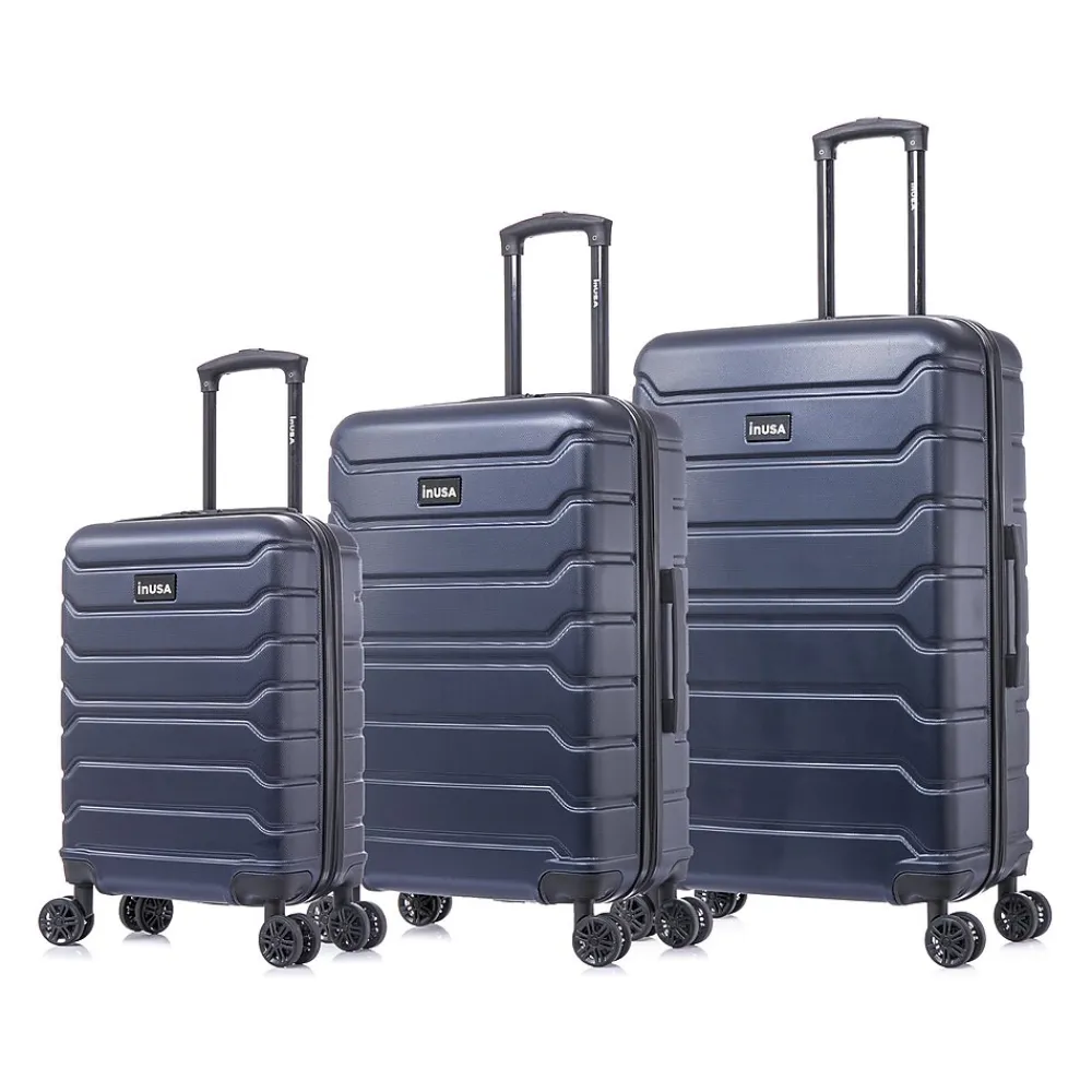 Trend 3-Piece Hardside Spinner Luggage Set, Blue (IUTRESML-BLU)<InUSA New