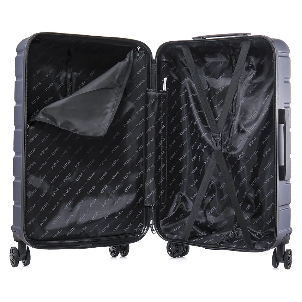 Trend 3-Piece Hardside Spinner Luggage Set, Blue (IUTRESML-BLU)<InUSA New