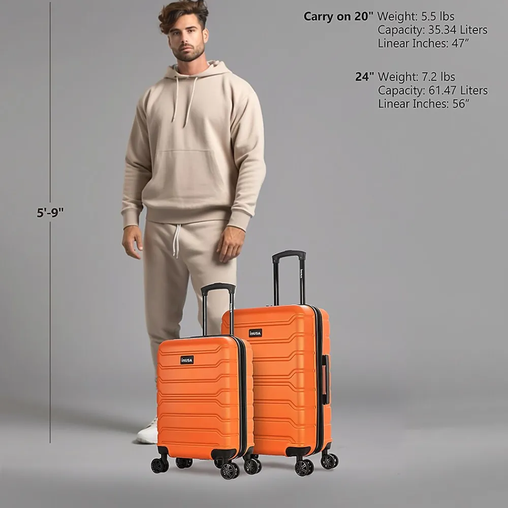 Trend 2-Piece Hardside Spinner Luggage Set, (IUTRE0SM-ORA)<InUSA Best