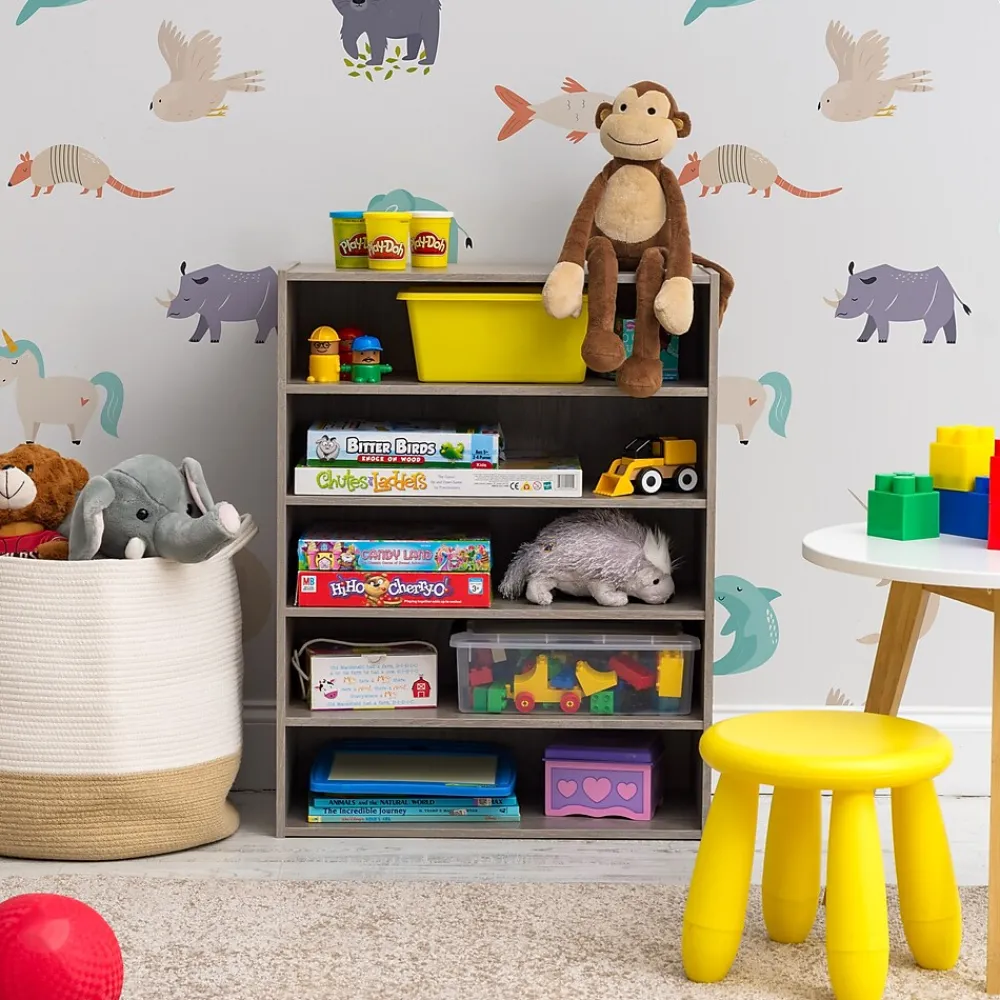 Bookcases*Iris 31.51" 5-Shelf Bookcase, Gray (596987)
