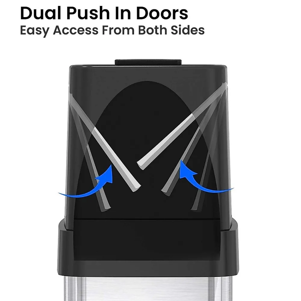 Stainless Steel Trash Can with Dual Push Lid, 24-Gallon, Brushed (IT24DPS)<iTouchless Sale