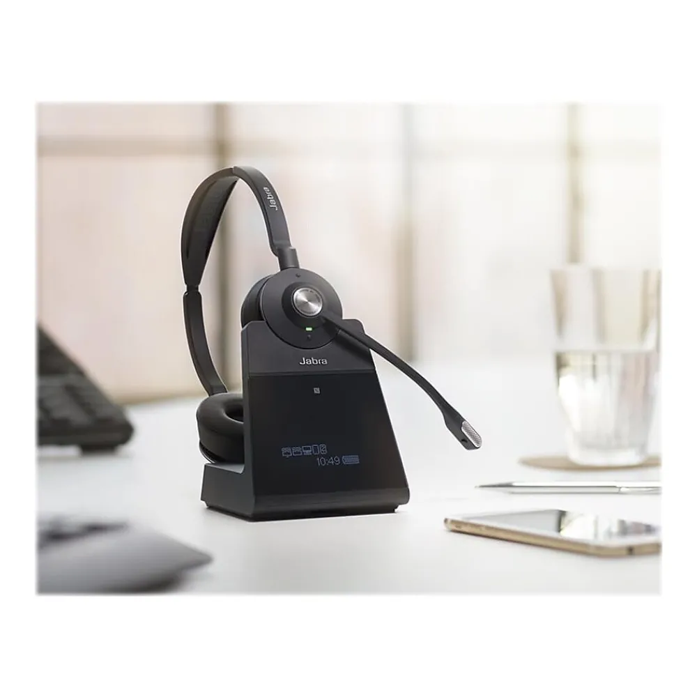 Hot jabra Engage 75 Wireless Noise Canceling Stereo Computer Over-the-Ear Headset, MS Certified, Black (9559-583-125)