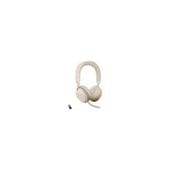 Clearance jabra Evolve2 75 Wireless Noise Canceling Bluetooth Stereo Mobile On Ear Headset, USB-A, Beige (27599-989-998)