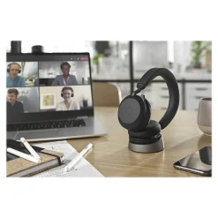 Best jabra Evolve2 75 Wireless Noise Canceling Bluetooth Stereo Mobile On Ear Headset, USB-C (27599-989-889)
