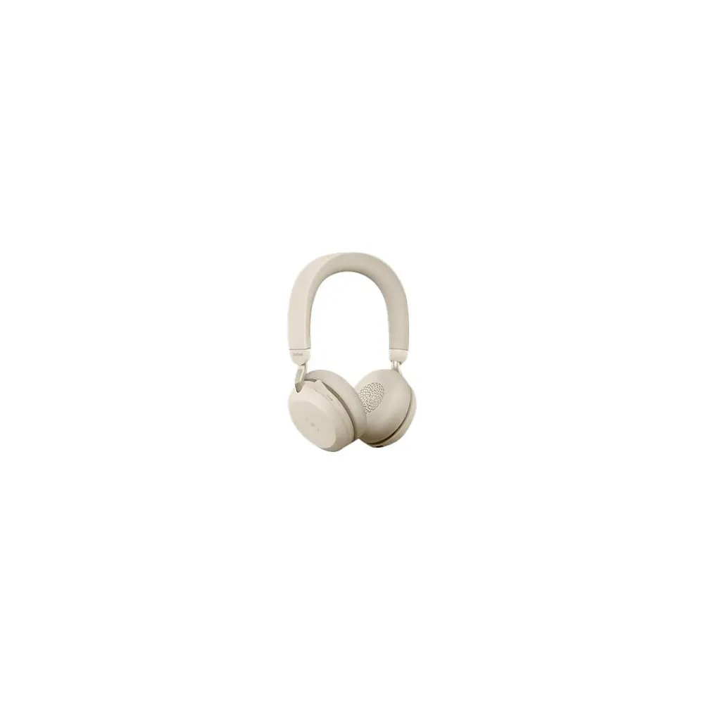 Best jabra Evolve2 75 Wireless Noise Canceling Bluetooth Stereo Mobile On Ear Headset, USB-C, MS Certified, Beige (27599-999-898)