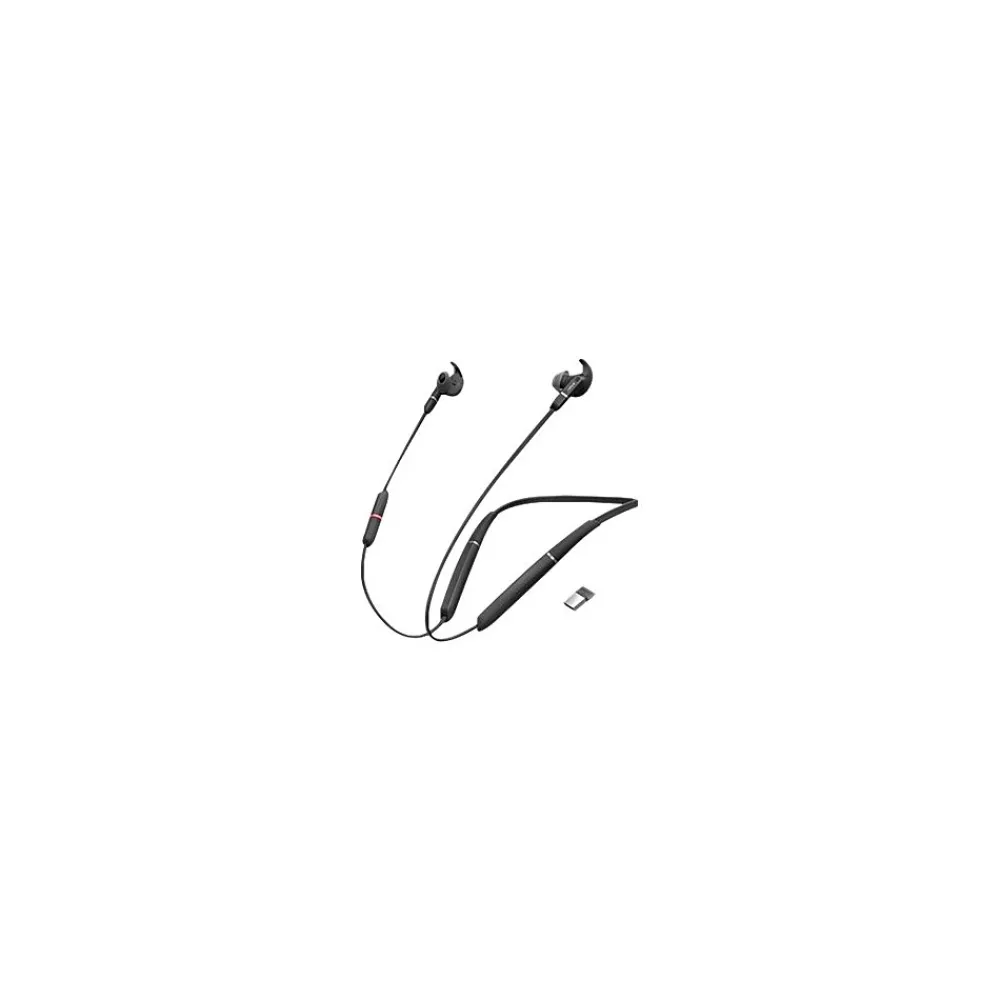 New jabra Evolve 65E MS Wireless Bluetooth Earbuds, MS Certified, Black (6599-623-109)