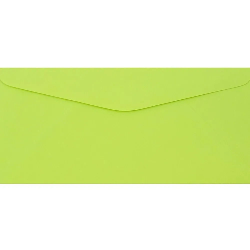 Hot JAM Paper #9 Business Envelope, 3 7/8" x 8 7/8", Ultra Lime Green, 50/Pack (1532898I)
