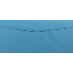 Online JAM Paper #10 Business Window Envelope, 4 1/8" x 9 1/2", Blue, 50/Pack (5156476I)